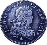 France 20 Sols (1/6 ECU) Louis XV 1721 K KM# 454.11 LUD XV D G FR ET NAV REX coin obverse France 20 Sols (1/6 ECU) Louis XV 1721 K KM# 454.11 LUD XV D G FR ET NAV REX coin obverse