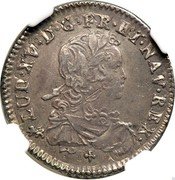 France 20 Sols (1/6 ECU) Louis XV 1721 N KM# 454.13 LUD XV D G FR ET NAV REX coin obverse France 20 Sols (1/6 ECU) Louis XV 1721 N KM# 454.13 LUD XV D G FR ET NAV REX coin obverse