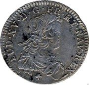 France 20 Sols (1/6 ECU) Louis XV 1721 X KM# 454.21 LUD XV D G FR ET NAV REX coin obverse France 20 Sols (1/6 ECU) Louis XV 1721 X KM# 454.21 LUD XV D G FR ET NAV REX coin obverse