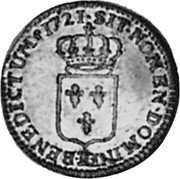 France 20 Sols (1/6 ECU) Louis XV 1723 & KM# 454.25 SIT NOMEN DOMINI & BENEDICTUM 1723 coin reverse France 20 Sols (1/6 ECU) Louis XV 1723 & KM# 454.25 SIT NOMEN DOMINI & BENEDICTUM 1723 coin reverse