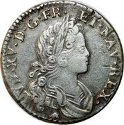 France 20 Sols (1/6 ECU) Louis XV 1719 Y KM# 440.23 LVD XV D G FR ET NAV REX coin obverse France 20 Sols (1/6 ECU) Louis XV 1719 Y KM# 440.23 LVD XV D G FR ET NAV REX coin obverse