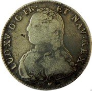France 24 Sols (1/5 ECU) Louis XV 1726 BB KM# 482.4 LUD XV D G FR ET NAV REX coin obverse