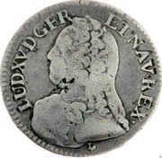 France 24 Sols (1/5 ECU) Louis XV 1726 N KM# 482.12 LUD XV D G FR ET NAV REX coin obverse