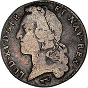 France 24 Sols (1/5 ECU) Louis XV 1741 S KM# 515.16 LUD XV D G FR ET NAV REX coin obverse France 24 Sols (1/5 ECU) Louis XV 1741 S KM# 515.16 LUD XV D G FR ET NAV REX coin obverse