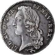 France 24 Sols (1/5 ECU) Louis XV 1770 KM# 515.23 LUD XV D G FR ET NAV REX coin obverse France 24 Sols (1/5 ECU) Louis XV 1770 KM# 515.23 LUD XV D G FR ET NAV REX coin obverse