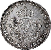 France 24 Sols (1/5 ECU) Louis XV 1770 KM# 515.23 SIT NOMEN DOMINI BENEDICTUM 1770 coin reverse France 24 Sols (1/5 ECU) Louis XV 1770 KM# 515.23 SIT NOMEN DOMINI BENEDICTUM 1770 coin reverse