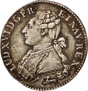 France 24 Sols (1/5 ECU) Louis XVI 1786 R KM# 569.12 LUD XVI D G FR ET NAV REX coin obverse