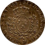 France 24 Sols (1/5 ECU) Louis XVI 1788 W KM# 569.13 SIT NOMEN DOMINI W BENEDICTUM 1788 coin reverse France 24 Sols (1/5 ECU) Louis XVI 1788 W KM# 569.13 SIT NOMEN DOMINI W BENEDICTUM 1788 coin reverse