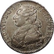 France 24 Sols (1/5 ECU) Louis XVI 1782 A KM# 569.1 LUD XVI D G FR ET NAV REX coin obverse