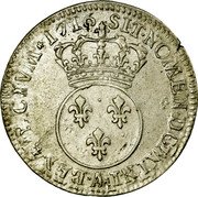 France 30 Sols (1/4 ECU) Louis XV 1716 A KM# 419.1 SIT NOMEN DOMINI A BENEDICTVM 1716 coin reverse