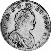 France 30 Sols (1/4 ECU) Louis XV 1716 G KM# 419.7 LUD XV D G FR ET NAV REX coin obverse France 30 Sols (1/4 ECU) Louis XV 1716 G KM# 419.7 LUD XV D G FR ET NAV REX coin obverse