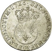 France 30 Sols (1/4 ECU) Louis XV 1716 Numeral 9 KM# 419.22 SIT NOMEN DOMINI 9 BENEDICTVM 1716 coin reverse France 30 Sols (1/4 ECU) Louis XV 1716 Numeral 9 KM# 419.22 SIT NOMEN DOMINI 9 BENEDICTVM 1716 coin reverse