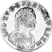 France 30 Sols (1/4 ECU) Louis XV 1716 Z KM# 419.21 LVD XV D G FR ET NAV REX coin obverse