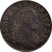 France 30 Sols (1/4 ECU) Louis XV 1718 AA KM# 433.2 LVD XV D G FR ET NAV REX coin obverse France 30 Sols (1/4 ECU) Louis XV 1718 AA KM# 433.2 LVD XV D G FR ET NAV REX coin obverse