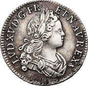 France 30 Sols (1/4 ECU) Louis XV 1718 D KM# 433.5 LVD XV D G FR ET NAV REX coin obverse France 30 Sols (1/4 ECU) Louis XV 1718 D KM# 433.5 LVD XV D G FR ET NAV REX coin obverse