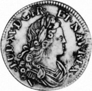 France 30 Sols (1/4 ECU) Louis XV 1718 W KM# 433.11 LUD XV D G FR ET NAV REX coin obverse