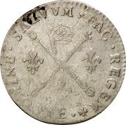 France 5 Sols (1/16 ECU) Louis XIV 1702 E KM# 337.7 E DOMINE SALVVM FAC REGEM coin reverse France 5 Sols (1/16 ECU) Louis XIV 1702 E KM# 337.7 E DOMINE SALVVM FAC REGEM coin reverse