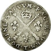 France 5 Sols (1/16 ECU) Louis XIV 1702 T KM# 337.18 T DOMINE SALVVM FAC REGEM coin reverse France 5 Sols (1/16 ECU) Louis XIV 1702 T KM# 337.18 T DOMINE SALVVM FAC REGEM coin reverse