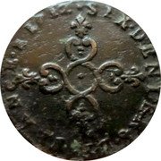 France 6 Deniers Louis XIV 1712 N KM# 400.2 SIX DENIERS DE FRANCE 1712 coin reverse France 6 Deniers Louis XIV 1712 N KM# 400.2 SIX DENIERS DE FRANCE 1712 coin reverse