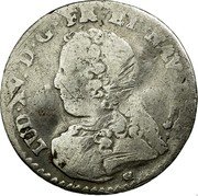 France 6 Sols (1/20 ECU) Louis XV 1727 G KM# 480.8 LUD XV D G FR ET NAV REX coin obverse