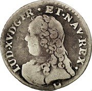 France 6 Sols (1/20 ECU) Louis XV 1727 N KM# 480.13 LUD XV D G FR ET NAV REX coin obverse France 6 Sols (1/20 ECU) Louis XV 1727 N KM# 480.13 LUD XV D G FR ET NAV REX coin obverse
