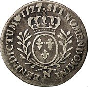 France 6 Sols (1/20 ECU) Louis XV 1727 N KM# 480.13 SIT NOMEN DOMINI N BENEDICTUM 1727 coin reverse France 6 Sols (1/20 ECU) Louis XV 1727 N KM# 480.13 SIT NOMEN DOMINI N BENEDICTUM 1727 coin reverse
