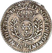 France 6 Sols (1/20 ECU) Louis XV 1727 R KM# 480.17 SIT NOMEN DOMINI R BENEDICTUM 1727 coin reverse France 6 Sols (1/20 ECU) Louis XV 1727 R KM# 480.17 SIT NOMEN DOMINI R BENEDICTUM 1727 coin reverse