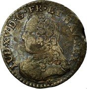 France 6 Sols (1/20 ECU) Louis XV 1729 C KM# 480.5 LUD XV D G FR ET NAV REX coin obverse