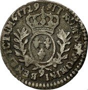 France 6 Sols (1/20 ECU) Louis XV 1729 Numeral 9 KM# 480.25 SIT NOMEN DOMINI 9 BENEDICTUM 1729 coin reverse France 6 Sols (1/20 ECU) Louis XV 1729 Numeral 9 KM# 480.25 SIT NOMEN DOMINI 9 BENEDICTUM 1729 coin reverse