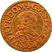 France Denier Tournois Gaston de Orleans 1644 KM# 28 GAST. PAT. R. VSVFR. PR. DOM coin obverse France Denier Tournois Gaston de Orleans 1644 KM# 28 GAST. PAT. R. VSVFR. PR. DOM coin obverse