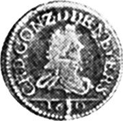 France Double Tournois 1610 KM# 1 Nevers & Rethel / Duchy / Standard Coinage CH D GONZ D DE NEVERS coin obverse France Double Tournois 1610 KM# 1 Nevers & Rethel / Duchy / Standard Coinage CH D GONZ D DE NEVERS coin obverse