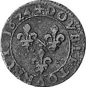 France Double Tournois Marie de Montpensier 1624 KM# 24 DOVBLE TOVRNOIS 1627 coin reverse