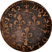 France Double Tournois Nevers and Rethel 1642 KM# 50 DOVBLE D LA SOV DAR 1642 coin reverse France Double Tournois Nevers and Rethel 1642 KM# 50 DOVBLE D LA SOV DAR 1642 coin reverse