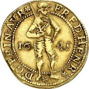France Ducat Frederick Henry 1645 KM# 74 FRED HENR D G PRIN AVR 1645 coin obverse