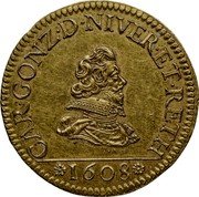 France ECU Charles of Gonzaga 1608 KM# 38 CAR GONZ D NIVER ET RETH 1608 coin obverse France ECU Charles of Gonzaga 1608 KM# 38 CAR GONZ D NIVER ET RETH 1608 coin obverse