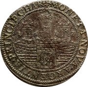 France ECU Louise Marguerite 1617 KM# 52 MONETA NOVA ARGENTIA PRINCIP CHA R 1 6 1 7 coin obverse