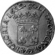 France ECU William Henry 1652 Retrograde 2 KM# 99 SOLI DEO HONOR ET GLORIA 1652 coin reverse France ECU William Henry 1652 Retrograde 2 KM# 99 SOLI DEO HONOR ET GLORIA 1652 coin reverse