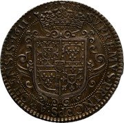 France ECU Carlo II Gonzaga 1611 KM# 29 DEI GRATIA PRINCEPS ARCHENSIS 1611 FINDES coin reverse
