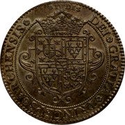 France ECU Carlo. Nevers & Rethel 1614 KM# 30 DEI GRATIA PRINCEPS ARCHENSIS ...DES coin reverse