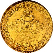 France ECU D’or Gaston de Orleans 1641 FR# 129 DOMINVS ADIVTOR ET REDEM ME 1641 coin reverse France ECU D’or Gaston de Orleans 1641 FR# 129 DOMINVS ADIVTOR ET REDEM ME 1641 coin reverse