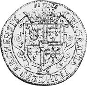 France ECU of 30 Sous Nevers & Rethel Coinage ND (1601) KM# 28 DEI GRATIA PRINCEPS ARCHENSIS FIDES coin reverse