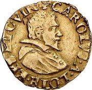 France Florin D’or Charles. Verdun Coinage 1612 KM# 30 CAROLVS A LOTH EPS ET C VIR coin obverse France Florin D’or Charles. Verdun Coinage 1612 KM# 30 CAROLVS A LOTH EPS ET C VIR coin obverse