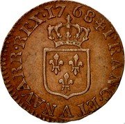 France Liard Louis XV 1768 A KM# 543.1 FRANC ET A NAVARR REX 17 68 coin reverse France Liard Louis XV 1768 A KM# 543.1 FRANC ET A NAVARR REX 17 68 coin reverse