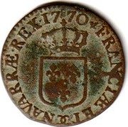 France Liard Louis XV 1770 KM# 543.12 FRANC ET CC NAVARRAE REX 1770 coin reverse France Liard Louis XV 1770 KM# 543.12 FRANC ET CC NAVARRAE REX 1770 coin reverse