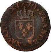 France Liard Louis XV 1770 W KM# 543.11 FRANC ET W NAVARR REX 1770 coin reverse France Liard Louis XV 1770 W KM# 543.11 FRANC ET W NAVARR REX 1770 coin reverse