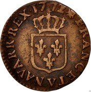 France Liard Louis XV 1772 V KM# 543.10 FRANC ET V NAVARR REX 1772 coin reverse