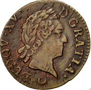 France Liard Louis XV 1774 AA KM# 543.2 LUDOV XV D GRATIA coin obverse France Liard Louis XV 1774 AA KM# 543.2 LUDOV XV D GRATIA coin obverse