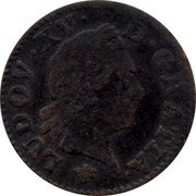 France Liard Louis XV 1774 H KM# 543.5 LUDOV XV D GRATIA coin obverse