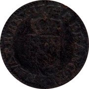 France Liard Louis XV 1774 H KM# 543.5 FRANC ET H NAVARR REX 17 74 coin reverse