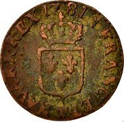 France Liard Louis XVI 1781 W KM# 585.14 FRANC ET W NAVAR REX 17 81 coin reverse France Liard Louis XVI 1781 W KM# 585.14 FRANC ET W NAVAR REX 17 81 coin reverse